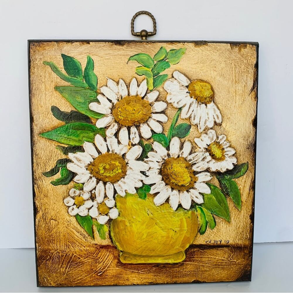 1970’s Painting Of Daisies